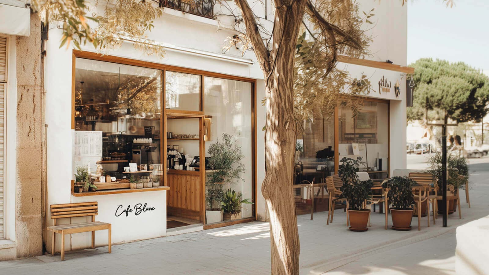 Interior de ร้านกาแฟในย่าน